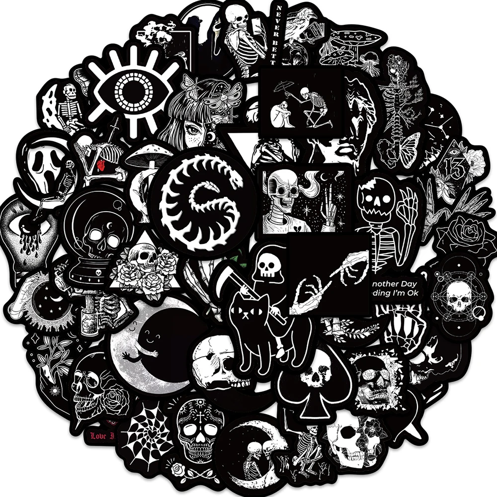 10/30/50pcs Skull Moon Gothic Stickers Horror Cartoon Sticker Notebook Laptop Skateboard Car Bike Motorcycle Waterproof Decals
10/30/50pcs Skull Moon Gothic Stickers Horror Cartoon Sticker Notebook Laptop Skateboard Car Bike Motorcycle Waterproof Decals
