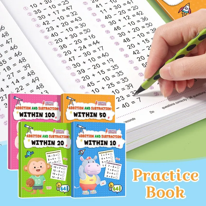 10-100 Exercise Book Math Training Books Addition And Subtraction Arithmetic School Training Book Competition Teaching Tools
10-100 Exercise Book Math Training Books Addition And Subtraction Arithmetic School Training Book Competition Teaching Tools