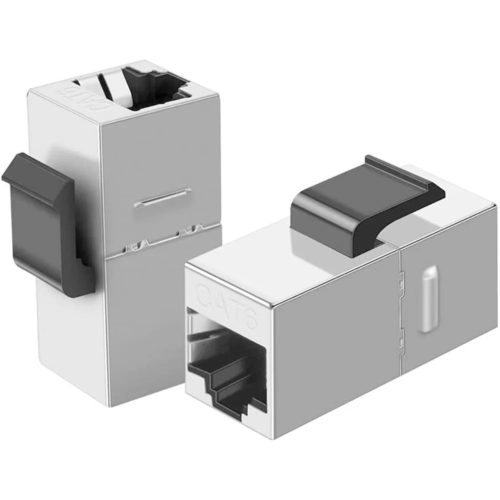 10pcs Cat6 Shielded Inline Modular Coupler with Latch,RJ45 Modular Coupler for Panel Connection,8P/8C Female to Female Class D
10pcs Cat6 Shielded Inline Modular Coupler with Latch,RJ45 Modular Coupler for Panel Connection,8P/8C Female to Female Class D