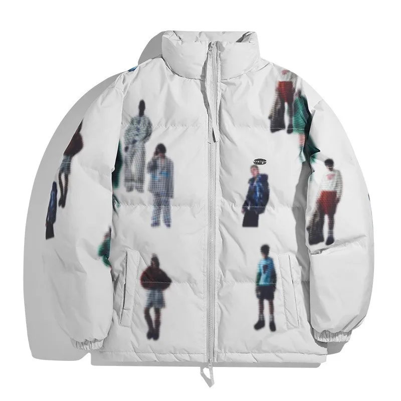 Мужская зимняя куртка с принтом символов, утолщенные мужские куртки-пуховики с воротником-стойкой, пальто большого размера в стиле хип-хоп
Мужская зимняя куртка с принтом символов, утолщенные мужские куртки-пуховики с воротником-стойкой, пальто большого размера в стиле хип-хоп