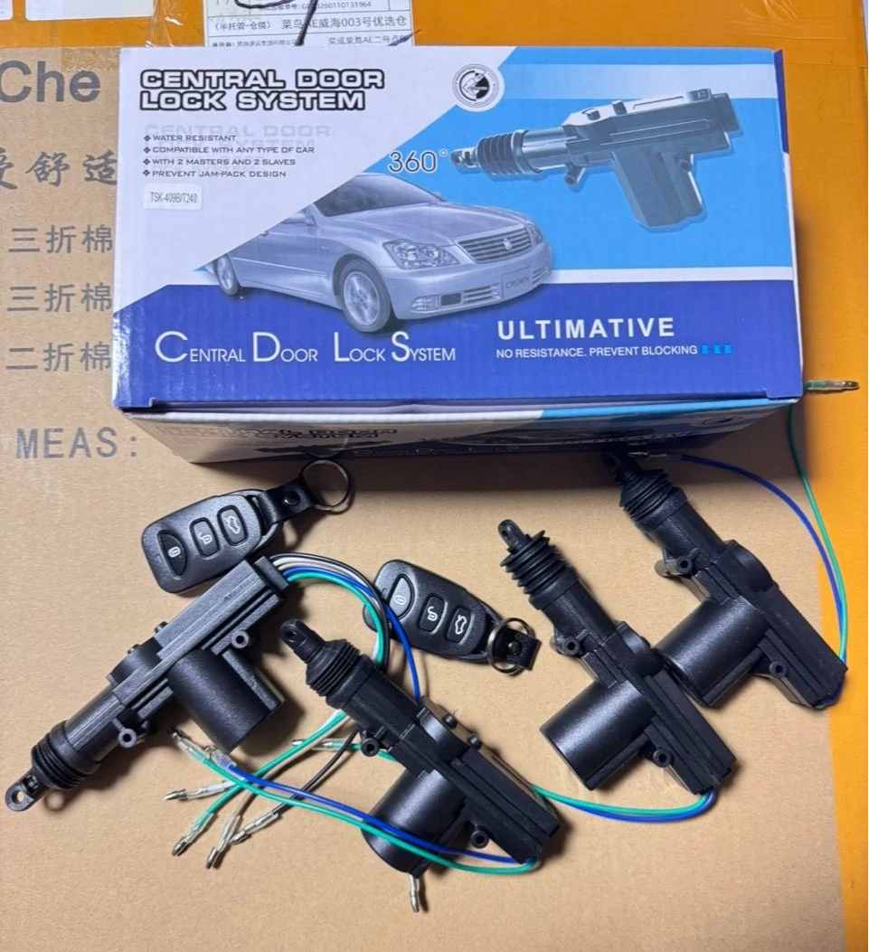 12V Universal Keyless Entry System, Auto Central Control Lock with 4 Door Actuators, Remote Lock & Parking Positioning Function
12V Universal Keyless Entry System, Auto Central Control Lock with 4 Door Actuators, Remote Lock & Parking Positioning Function