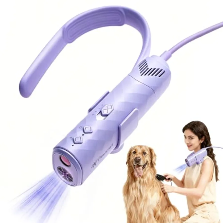Dog Dryer for Pet GroomingPet Neck-Hanging Hair Dryer Alternating Hot and Cold Airflow.Handheld and Hands-Free.Low-Noise Ultra-
Dog Dryer for Pet GroomingPet Neck-Hanging Hair Dryer Alternating Hot and Cold Airflow.Handheld and Hands-Free.Low-Noise Ultra-
