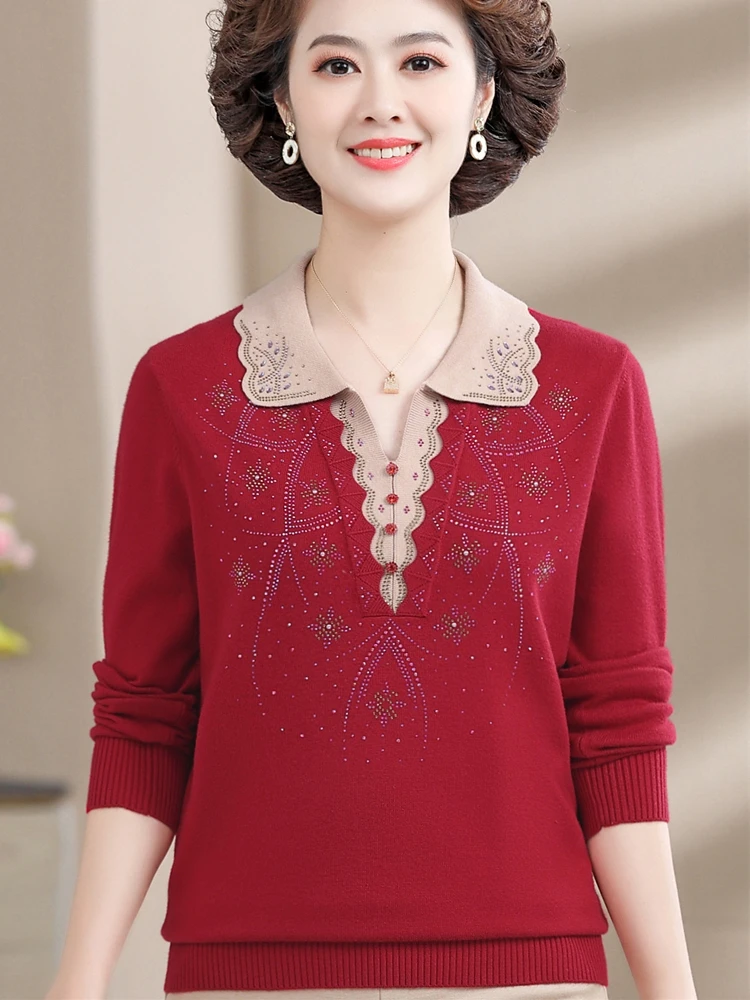 Faionable Knitted Wool Sweater for Women Square Collar Base Layer irt Mom's New Sle Autumn Wear for Middle-Aged And Eld...
Faionable Knitted Wool Sweater for Women Square Collar Base Layer irt Mom's New Sle Autumn Wear for Middle-Aged And Eld...
