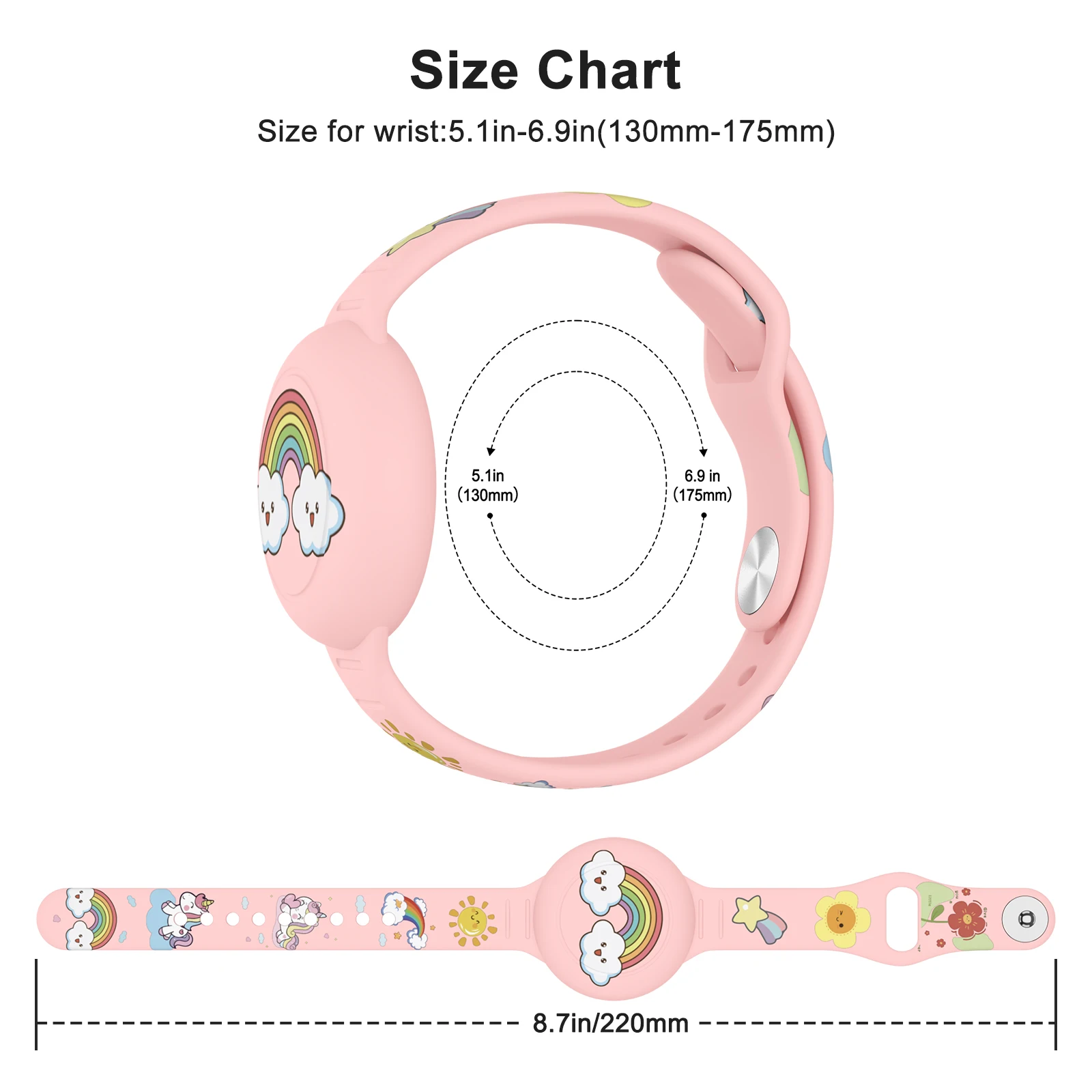 Waterproof Case for Apple AirTag Kids Silicone Strap Air Tag Anti-lost Protective Cover for Children Tracker Locator Wristband
Waterproof Case for Apple AirTag Kids Silicone Strap Air Tag Anti-lost Protective Cover for Children Tracker Locator Wristband