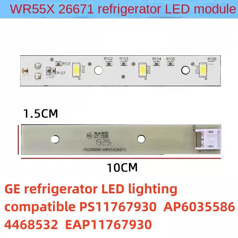 Светодиодный светильник холодильника для WR55X26671 FD 200090 Светодиодная световая панель для холодильников, сменная светодиодная лента, аксессуары для бытовой техники
Светодиодный светильник холодильника для WR55X26671 FD 200090 Светодиодная световая панель для холодильников, сменная светодиодная лента, аксессуары для бытовой техники
