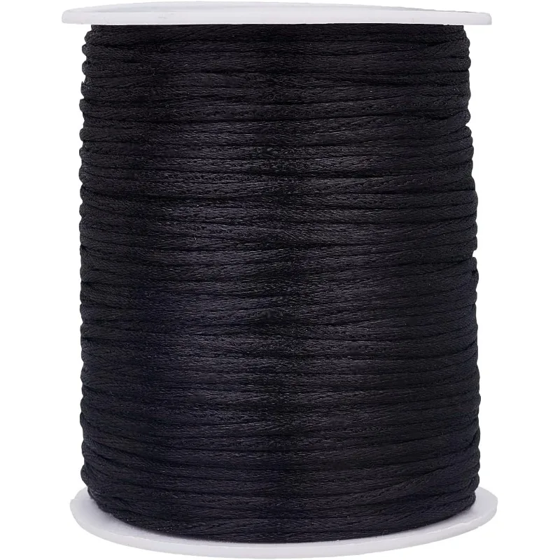 106 ярдов, атласные шнуры погремушки, 2 мм, черная шелковая струна для браслета, шелковая отделка, шнур, декоративные Ремесла, струна для китайского узелка макраме
106 ярдов, атласные шнуры погремушки, 2 мм, черная шелковая струна для браслета, шелковая отделка, шнур, декоративные Ремесла, струна для китайского узелка макраме