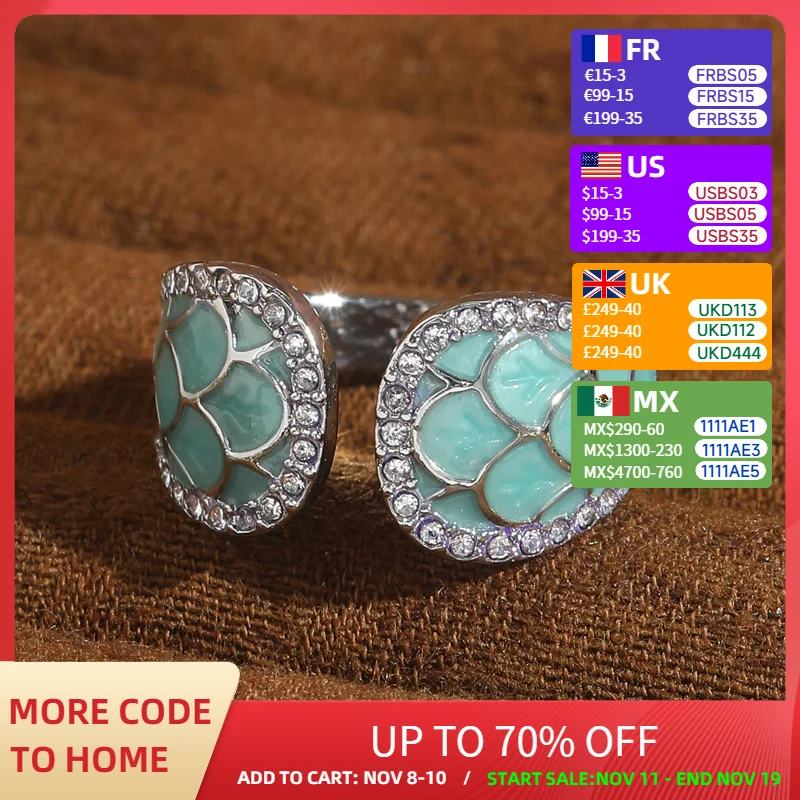 Vintage Blue Enamel Rings Snake Skin For Woman Silver Color Open Finger Valentine Day Luxury Designer Jewelry Accessories New
Vintage Blue Enamel Rings Snake Skin For Woman Silver Color Open Finger Valentine Day Luxury Designer Jewelry Accessories New