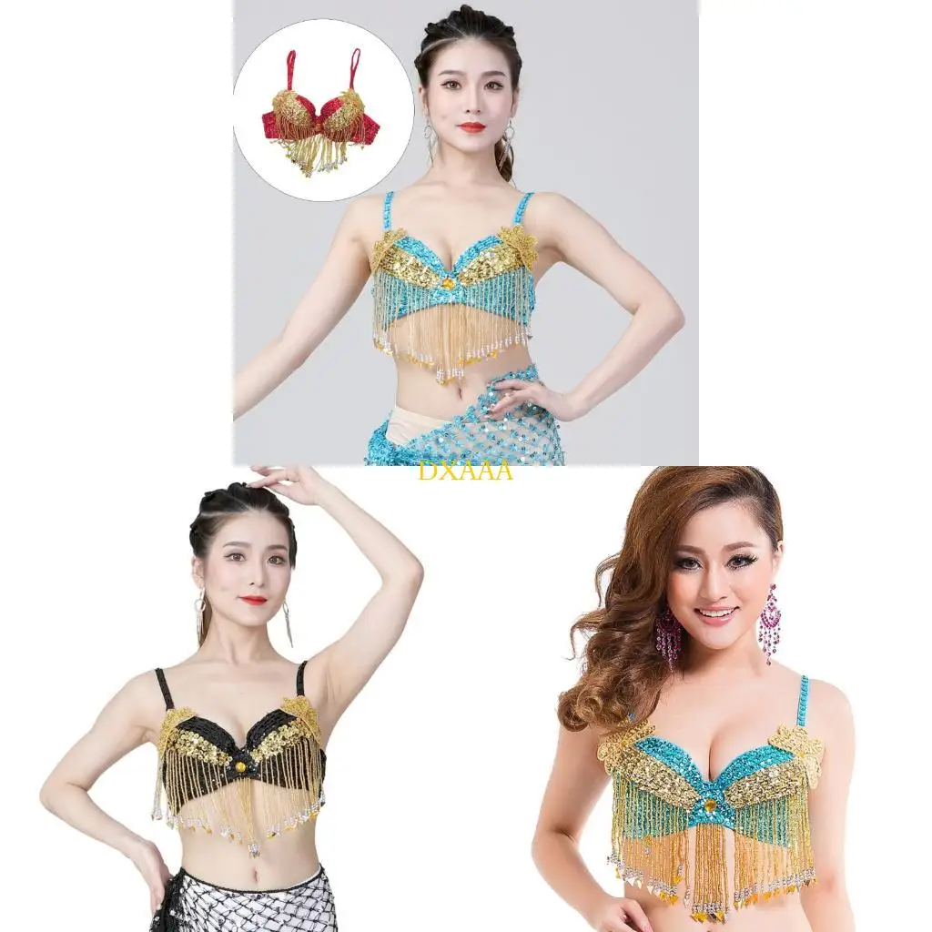 DXAA Sequined Dance Top Beaded Tassels Brassiere for Women in Raves and Theme Parties
DXAA Sequined Dance Top Beaded Tassels Brassiere for Women in Raves and Theme Parties