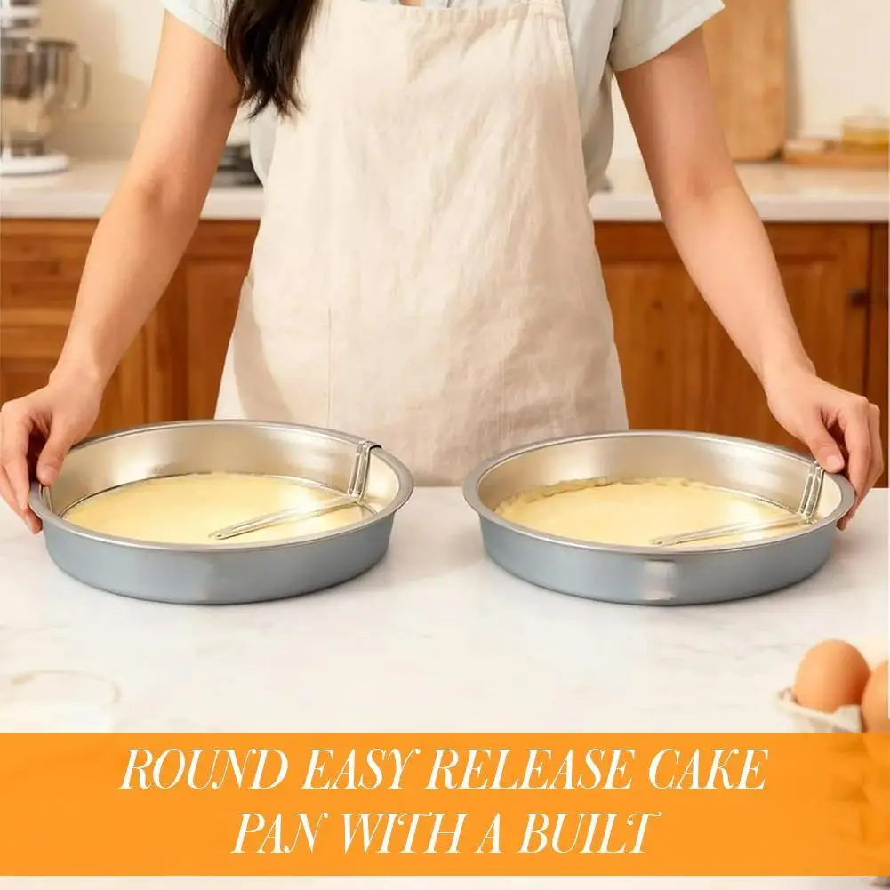 9 Inch Round Cake Tin With Built-in Swivel Easy Release Cake Pan Non-Stick Baking Tray For Layer Cake Easy To Clean Bakeware
9 Inch Round Cake Tin With Built-in Swivel Easy Release Cake Pan Non-Stick Baking Tray For Layer Cake Easy To Clean Bakeware