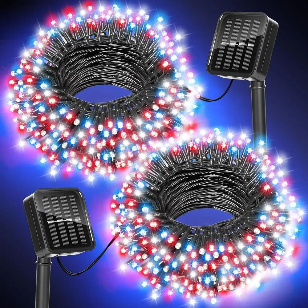 100 LED Waterproof Outdoor String Lights for 4th of July and Memorial Day, 45ft with 50 LED Bulbs in 2 Packs
100 LED Waterproof Outdoor String Lights for 4th of July and Memorial Day, 45ft with 50 LED Bulbs in 2 Packs
