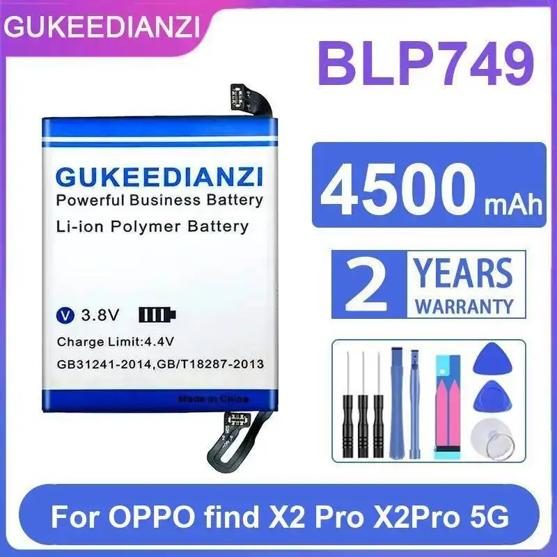 4500Mah BLP749 Mobile Phone Battery Premium Replacement High-Capacity For Oppo Find X2 Pro 5G
4500Mah BLP749 Mobile Phone Battery Premium Replacement High-Capacity For Oppo Find X2 Pro 5G