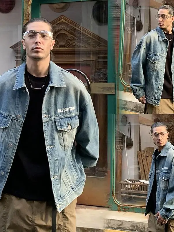 Мужская винтажная джинсовая куртка из плотного денима, окрашенная в цвете желтой глины, 100% хлопок, износостойкая, с длинными рукавами, V-образный вырез, верхняя одежда
Мужская винтажная джинсовая куртка из плотного денима, окрашенная в цвете желтой глины, 100% хлопок, износостойкая, с длинными рукавами, V-образный вырез, верхняя одежда