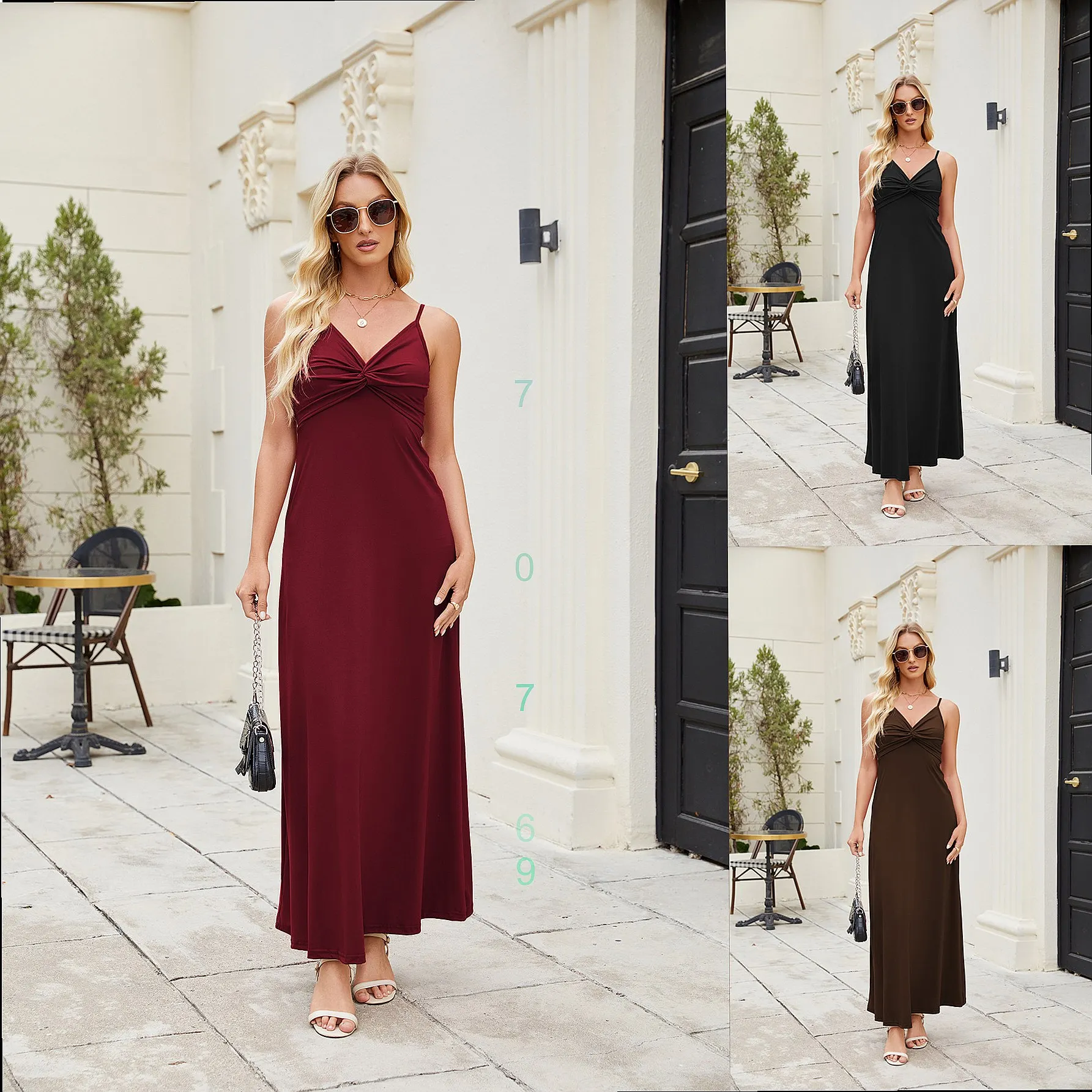 Summer Dress for Women Party Vacation Evening Dress Solid Color Sleeveless Elegant Long Dresses Matching Set
Summer Dress for Women Party Vacation Evening Dress Solid Color Sleeveless Elegant Long Dresses Matching Set