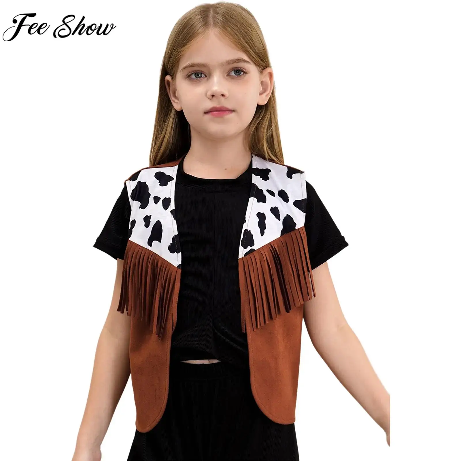 Kids Boys Western Cowboy Cosplay Vest Girls Cowgirl Dress Up Clothes Fringe Retro Waistcoat for Halloween Theme Party Carnival
Kids Boys Western Cowboy Cosplay Vest Girls Cowgirl Dress Up Clothes Fringe Retro Waistcoat for Halloween Theme Party Carnival