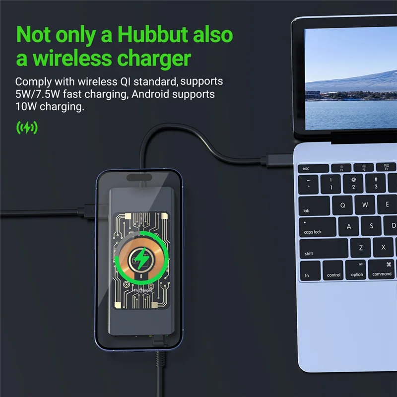 Superior-12 In 1 Wireless Charging Hub USB-C Docking Station Dual Monitor With VGA,USB3.0/2.0,SD/TF,RJ45 100M,Audio3.5
Superior-12 In 1 Wireless Charging Hub USB-C Docking Station Dual Monitor With VGA,USB3.0/2.0,SD/TF,RJ45 100M,Audio3.5