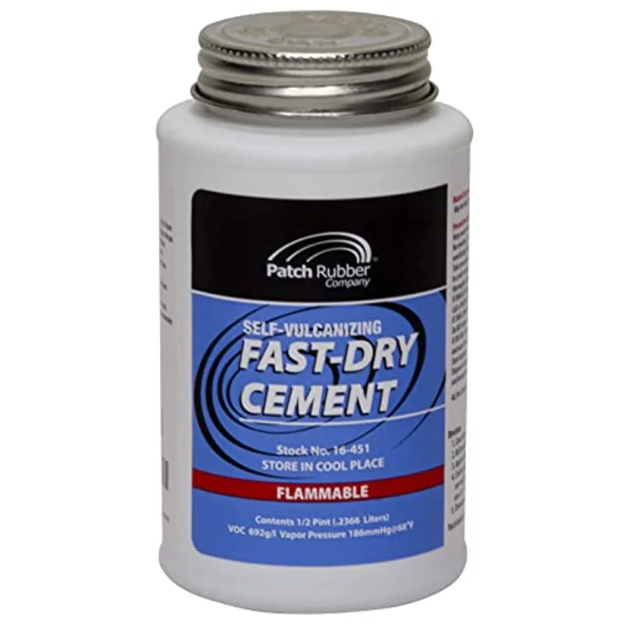 16451 Fast-Dry Self-Vulcanizing Cement, for Dual or Heat Cure Patches, Patch Plugs, Plug Stems, Bow Tie Inserts, Repair Inserts
16451 Fast-Dry Self-Vulcanizing Cement, for Dual or Heat Cure Patches, Patch Plugs, Plug Stems, Bow Tie Inserts, Repair Inserts