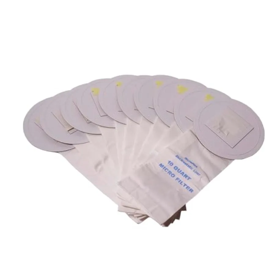 10 Quart Sealed Backpack Vacuum Bags Genuine Replacement Parts Micron Filtration Material Disposable Designed in the USA
10 Quart Sealed Backpack Vacuum Bags Genuine Replacement Parts Micron Filtration Material Disposable Designed in the USA