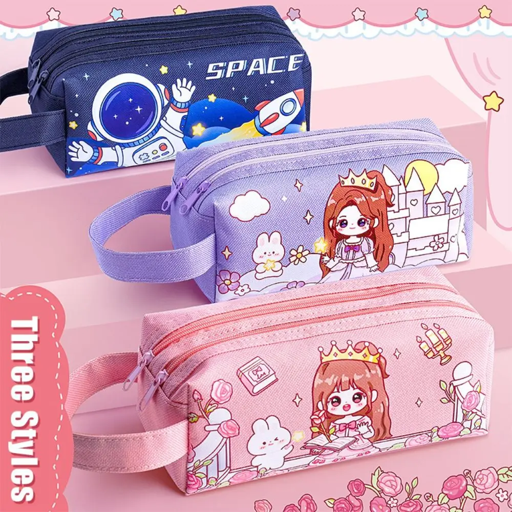 Cartoon Handheld Pen Bag Large Capacity Portable Pencil Case Double Layers Stationery Organizer Gift
Cartoon Handheld Pen Bag Large Capacity Portable Pencil Case Double Layers Stationery Organizer Gift