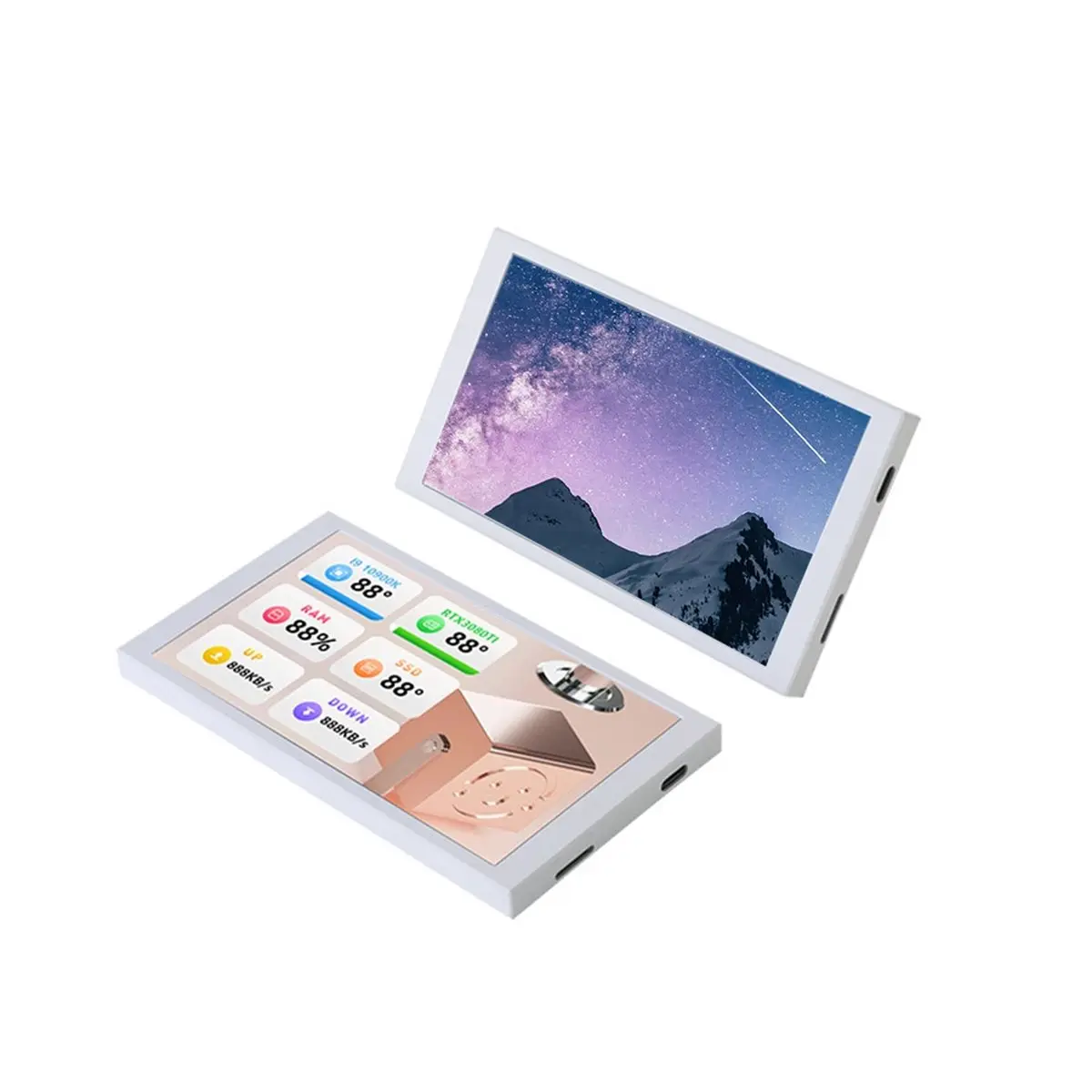 Turing 5,2-дюймовый дополнительный монитор IPS Type-C с интеллектуальным дисплеем для мониторинга оперативной памяти с процессором, графическим процессором и интерфейсом USB, белый
Turing 5,2-дюймовый дополнительный монитор IPS Type-C с интеллектуальным дисплеем для мониторинга оперативной памяти с процессором, графическим процессором и интерфейсом USB, белый