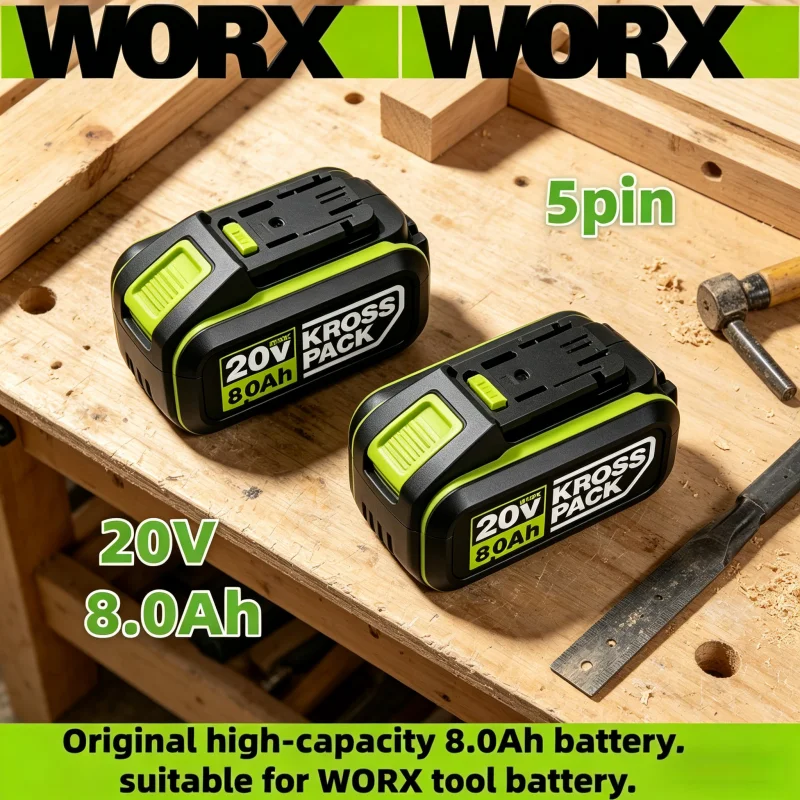 Genuine High Capacity 24V 8.0Ah Li-ion Rechargeable Battery Premium Durable Tool Battery for WORX WA3551 WA3553 WA3641 WX373
Genuine High Capacity 24V 8.0Ah Li-ion Rechargeable Battery Premium Durable Tool Battery for WORX WA3551 WA3553 WA3641 WX373