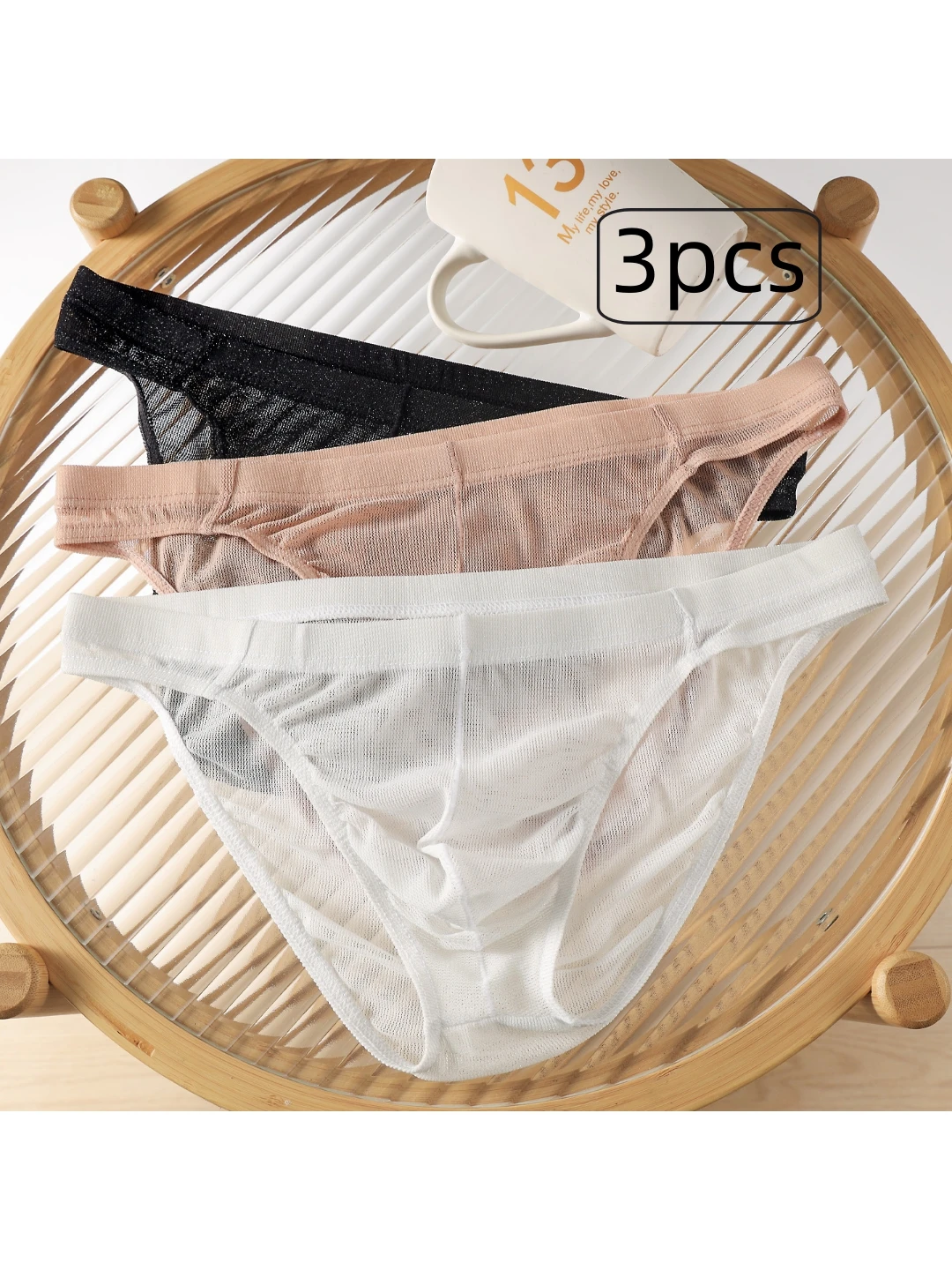 Three-Pack Men's Semi-Sheer Mesh Sequin High-Quality Briefs, Breathable, Comfortable, Low-Rise, Casual, Everyday, All-Season Underwear
Three-Pack Men's Semi-Sheer Mesh Sequin High-Quality Briefs, Breathable, Comfortable, Low-Rise, Casual, Everyday, All-Season Underwear