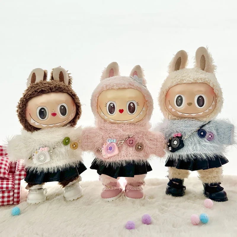 15cm/17cm Cute Mini Plush Doll Clothing Baby Clothes Button Woolen Sweater Set With Camera Sitting Party DIY Gift
15cm/17cm Cute Mini Plush Doll Clothing Baby Clothes Button Woolen Sweater Set With Camera Sitting Party DIY Gift