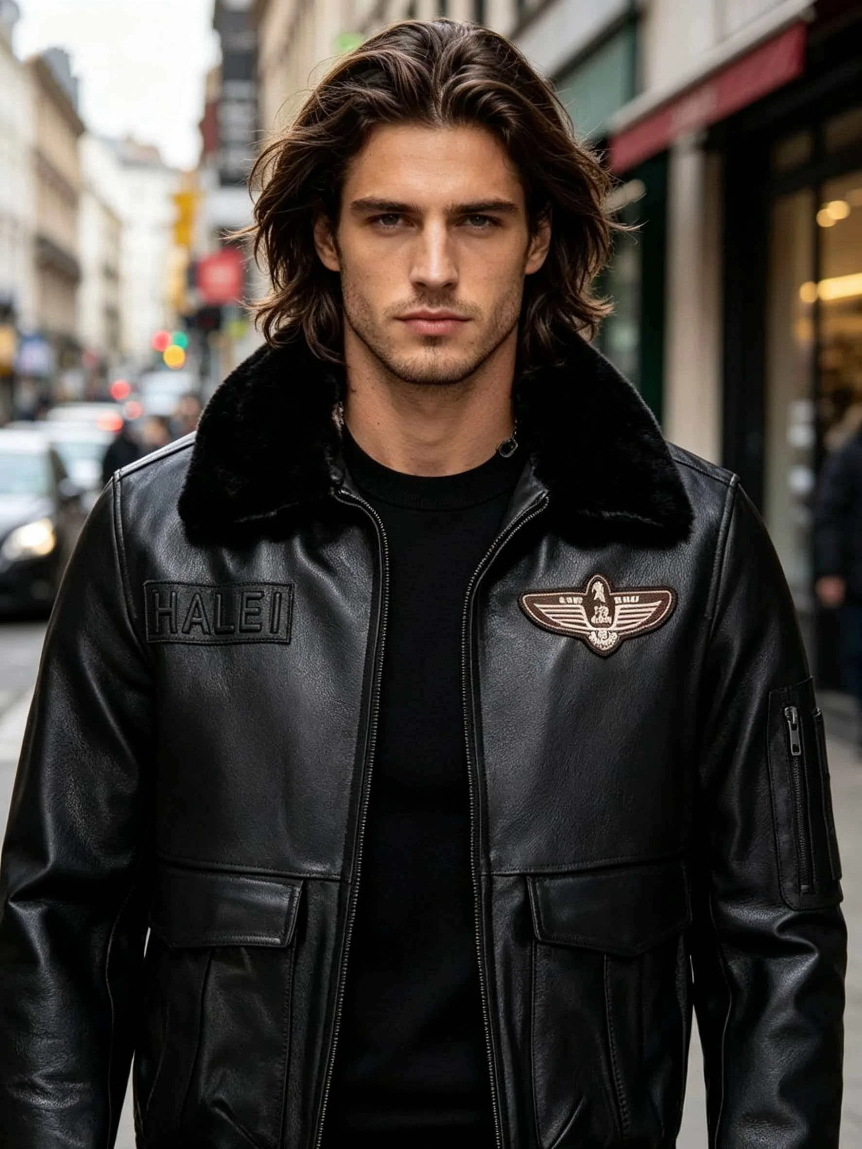 Black Winter Leather Jacket Men Military Style Plus Size 6XL Genuine Natural Cowhide Wool Turn-Down Collar Retro Flight Coat
Black Winter Leather Jacket Men Military Style Plus Size 6XL Genuine Natural Cowhide Wool Turn-Down Collar Retro Flight Coat