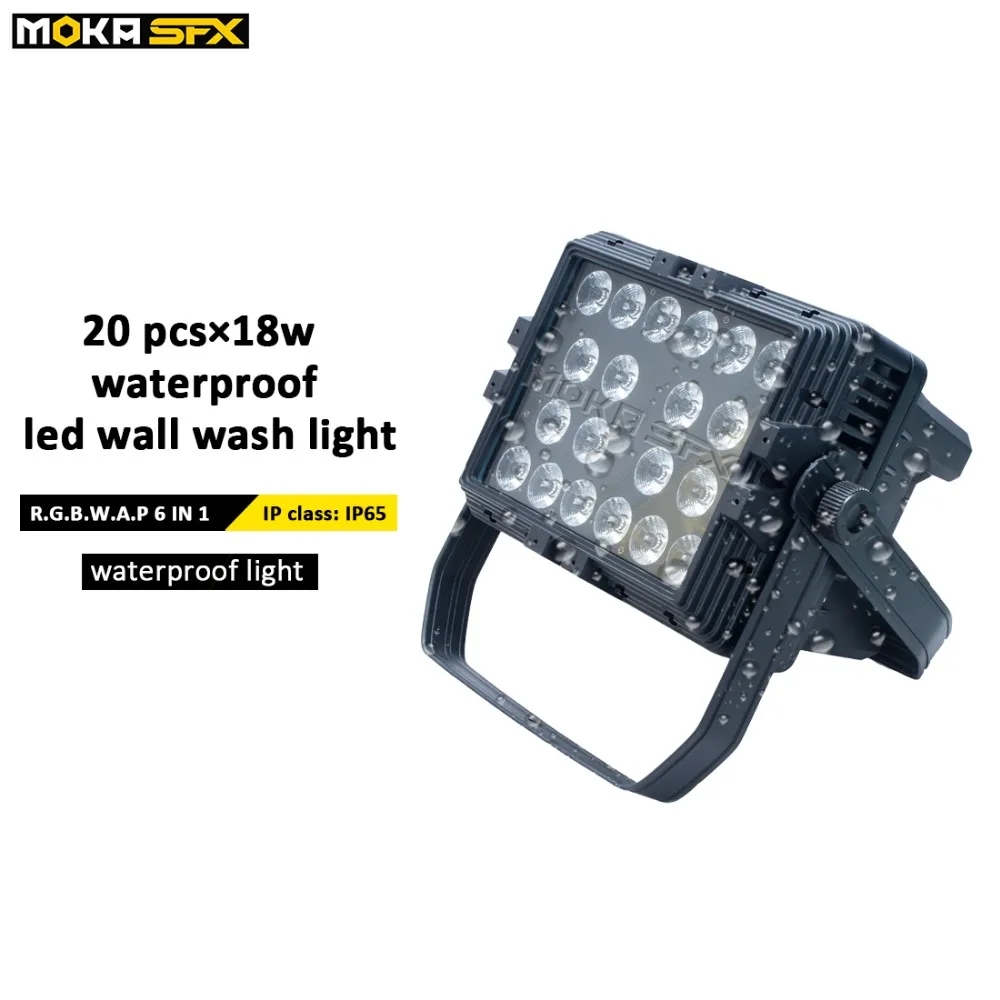 MOKA SFX фактор продаж 20*18 Вт светодиодный водонепроницаемый светильник для мытья RGBW УФ 6 в 1 настенный светильник для мытья DMX сценический светильник для мытья
MOKA SFX фактор продаж 20*18 Вт светодиодный водонепроницаемый светильник для мытья RGBW УФ 6 в 1 настенный светильник для мытья DMX сценический светильник для мытья