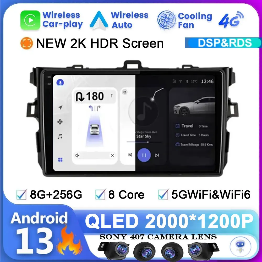 Android 13 Car Radio Wireless Carplay For Toyota Corolla E140/150 2007-2012 2013 Auto Multimedia Video Navigation Player Stereo
Android 13 Car Radio Wireless Carplay For Toyota Corolla E140/150 2007-2012 2013 Auto Multimedia Video Navigation Player Stereo