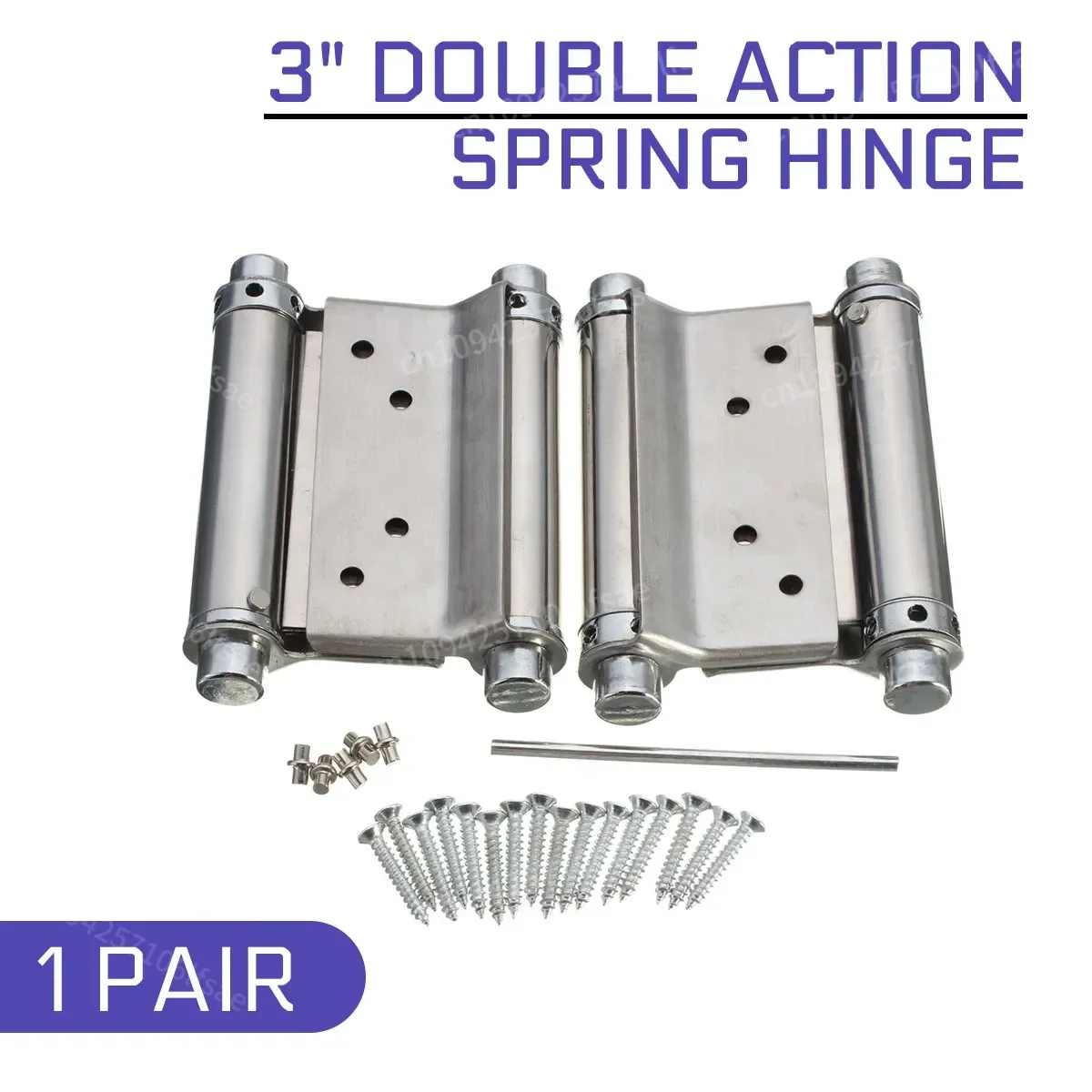 2Pcs 3 Inch Double Action Spring Hinge Cafe Saloon Door Swing Door Stainless Steel Hinge Suitable Door Thickness: 2.5-3.5cm 
2Pcs 3 Inch Double Action Spring Hinge Cafe Saloon Door Swing Door Stainless Steel Hinge Suitable Door Thickness: 2.5-3.5cm