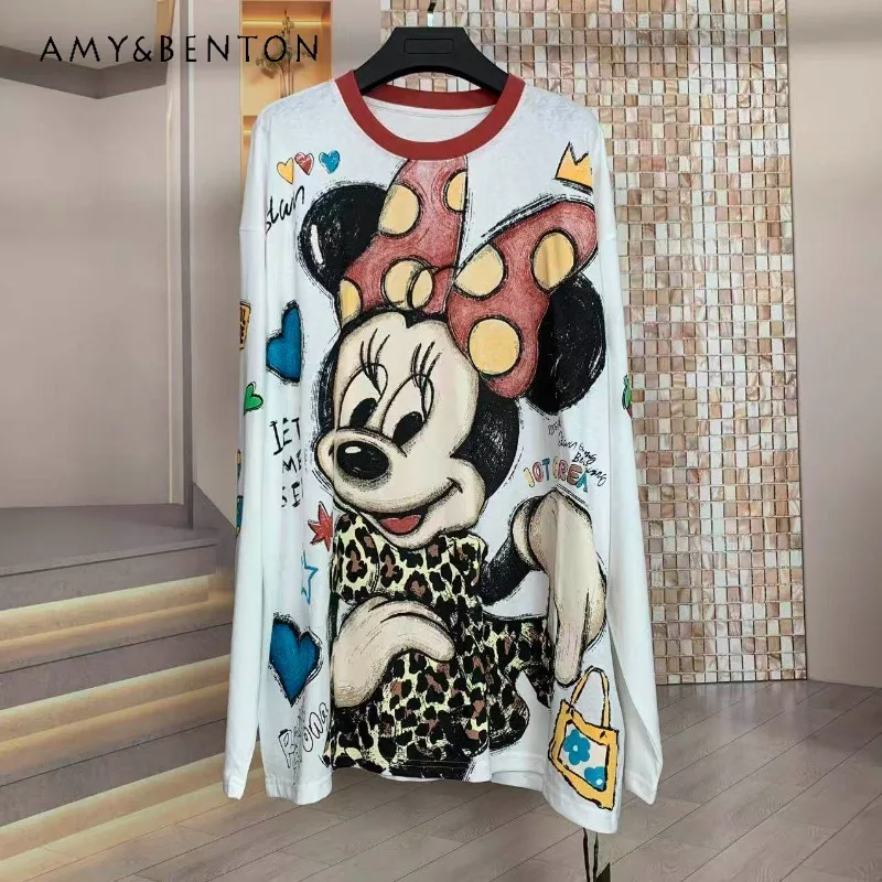 2026 Spring Summer Cartoon Youthful Tees Fashion Stylish Loose Oversized Long-sleeves T-shirt Top For Women's Y2k Kawaii Tshirts
2026 Spring Summer Cartoon Youthful Tees Fashion Stylish Loose Oversized Long-sleeves T-shirt Top For Women's Y2k Kawaii Tshirts