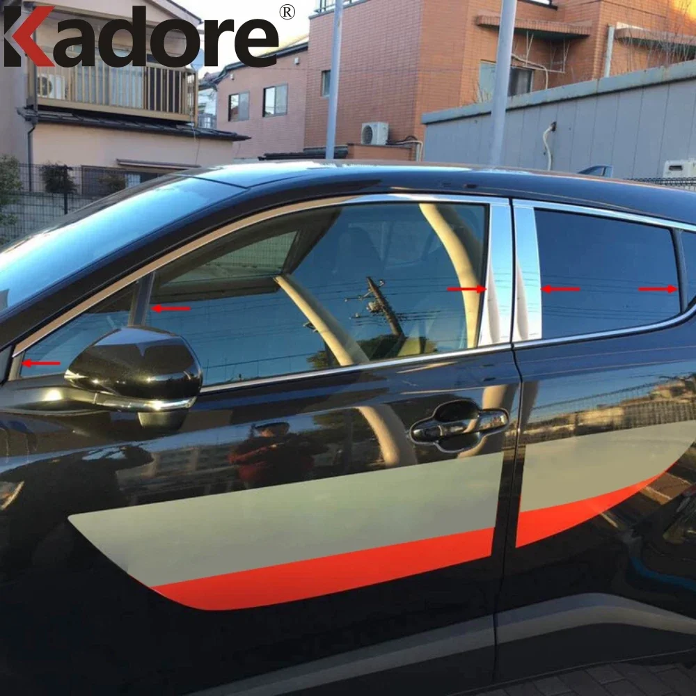Накладка на центральную стойку окна для Toyota CHR C-HR 2016 2017 2018 2019, полоски из нержавеющей стали B C, автомобильные аксессуары
Накладка на центральную стойку окна для Toyota CHR C-HR 2016 2017 2018 2019, полоски из нержавеющей стали B C, автомобильные аксессуары