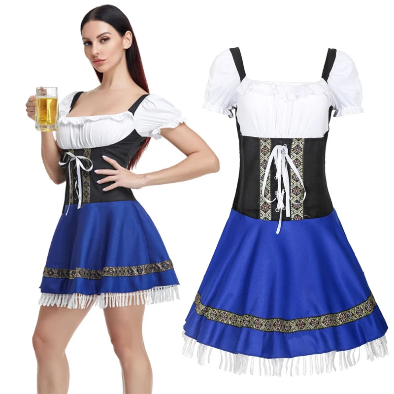 Halloween Octoberfest Bavarian German Beer Wench Waitress Costume Sexy Women Oktoberfest Dress Beer Girl Cosplay Maid Costume
Halloween Octoberfest Bavarian German Beer Wench Waitress Costume Sexy Women Oktoberfest Dress Beer Girl Cosplay Maid Costume