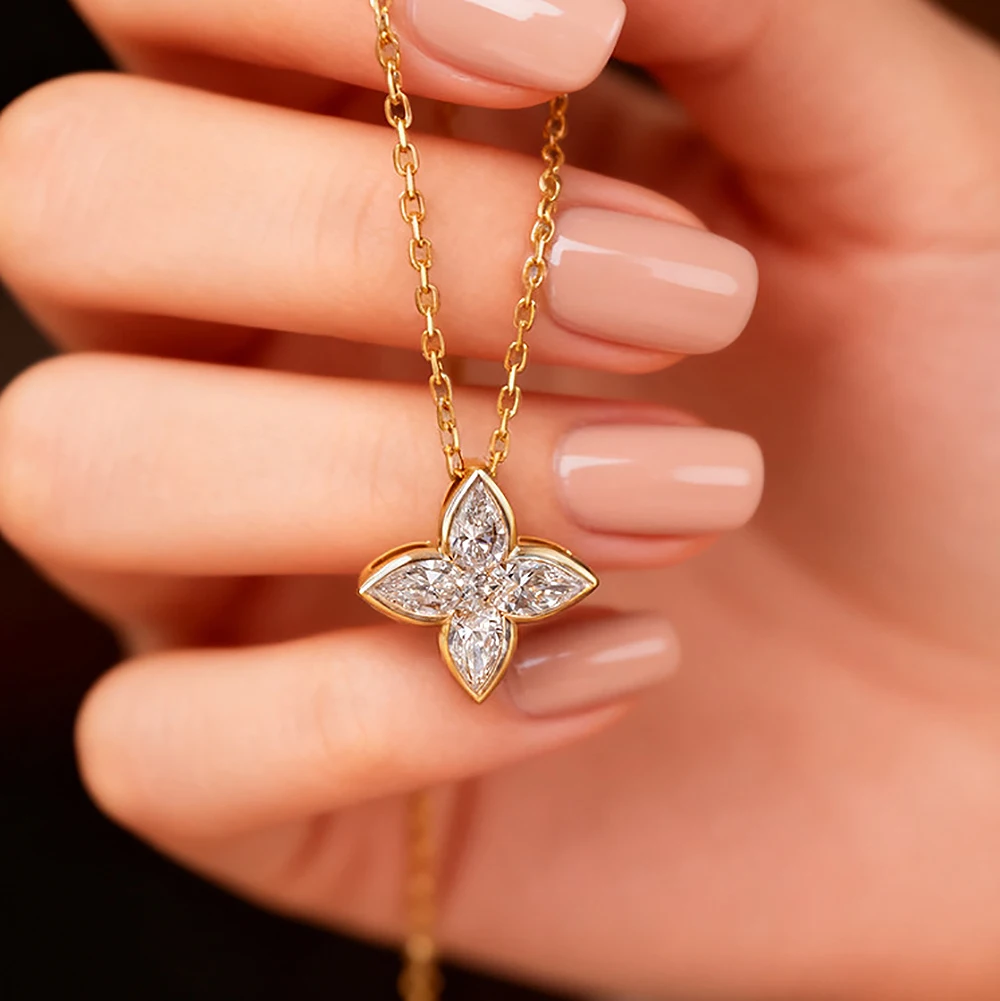 Star Shape Full Moissanite Pendant Necklace for Women S925 Silver Bezel Set Pear Cut Diamond Pendant Neck Chain
Star Shape Full Moissanite Pendant Necklace for Women S925 Silver Bezel Set Pear Cut Diamond Pendant Neck Chain