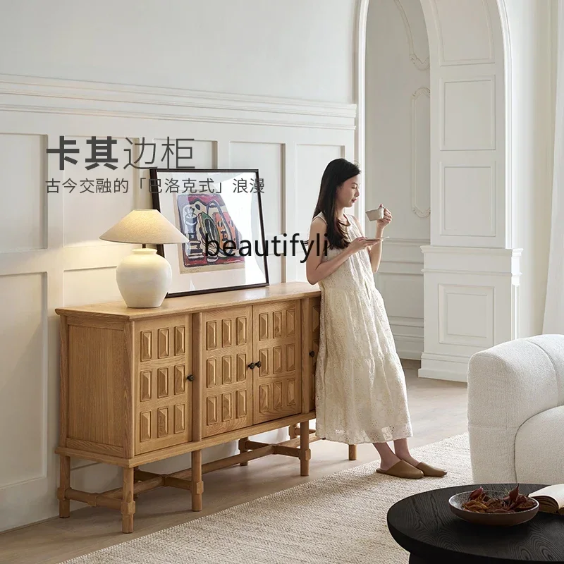 Asmt51 Side cabinet French retro log style living room storage cabinet household entrance solid wood side cabinet
Asmt51 Side cabinet French retro log style living room storage cabinet household entrance solid wood side cabinet