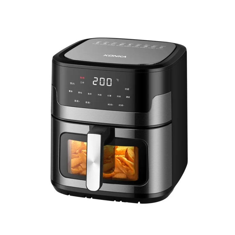 8L cross-border foreign trade household air fryer stainless steel multi-functional large-capacity visual electric fryer AIR FRYE
8L cross-border foreign trade household air fryer stainless steel multi-functional large-capacity visual electric fryer AIR FRYE