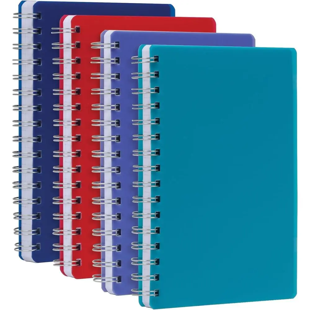 Compact Spiral Notebook, 5.7 x 8.5, Durable Poly Cover, White College Ruled Paper, 80 Sheets/160 Pages, 4-Pack
Compact Spiral Notebook, 5.7 x 8.5, Durable Poly Cover, White College Ruled Paper, 80 Sheets/160 Pages, 4-Pack