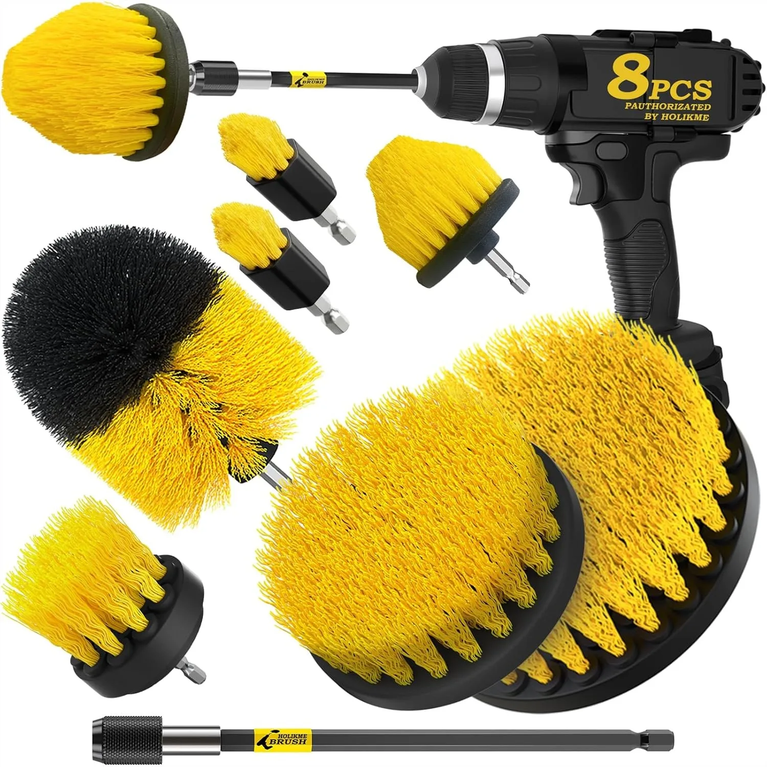 8 Piece Drill Brush Attachments Set, Power Scrubber with Extend Long Attachment for Bathtub, Shower, Tile
8 Piece Drill Brush Attachments Set, Power Scrubber with Extend Long Attachment for Bathtub, Shower, Tile