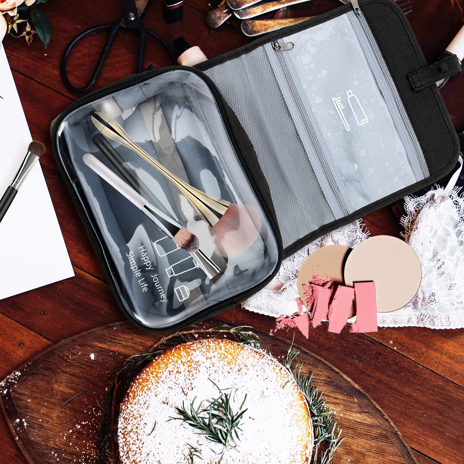 Folding Travel Finishing Portable Toiletries Storage For Cosmetics Makeup Organizer Compact Lightweight Durable Wash Pouch
Folding Travel Finishing Portable Toiletries Storage For Cosmetics Makeup Organizer Compact Lightweight Durable Wash Pouch