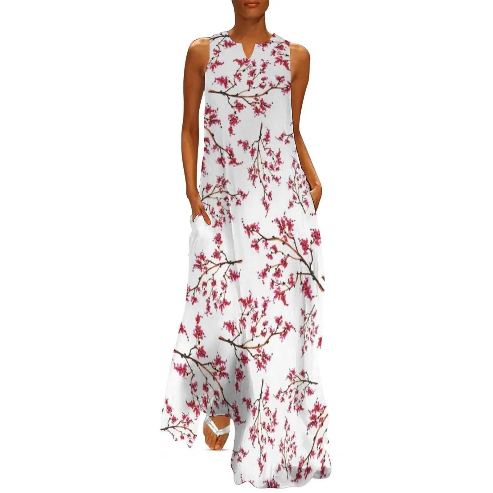 Japanese Cherry Blossoms pattern Long Dress Women's skirt women's luxury party dress Dress woman
Japanese Cherry Blossoms pattern Long Dress Women's skirt women's luxury party dress Dress woman
