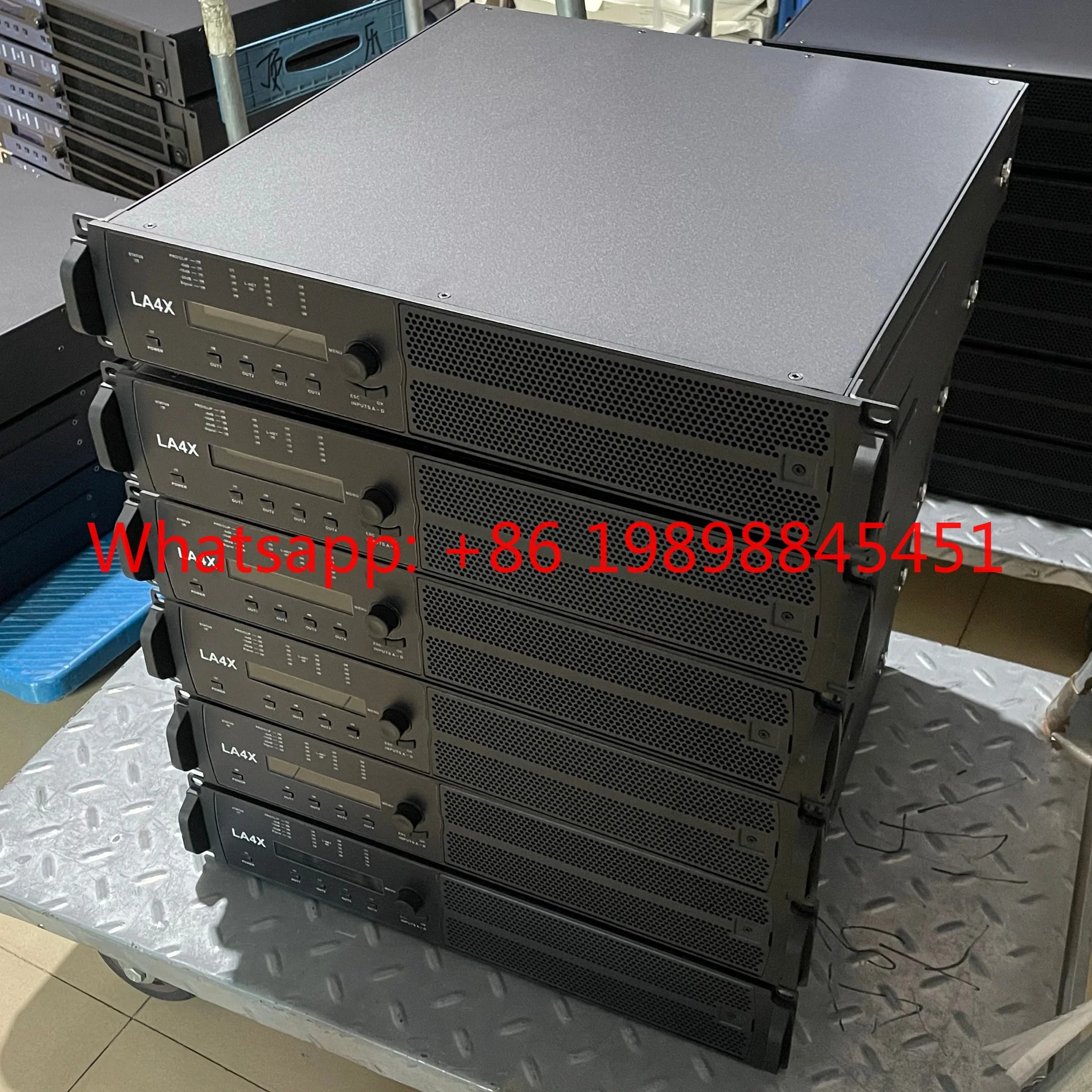 4 Channel LA4X Class D DSP Power Amplifier, 4×1600W FIR Audio Amp, 85-260V Wide Voltage for Stage Line Array DJ Sound System
4 Channel LA4X Class D DSP Power Amplifier, 4×1600W FIR Audio Amp, 85-260V Wide Voltage for Stage Line Array DJ Sound System