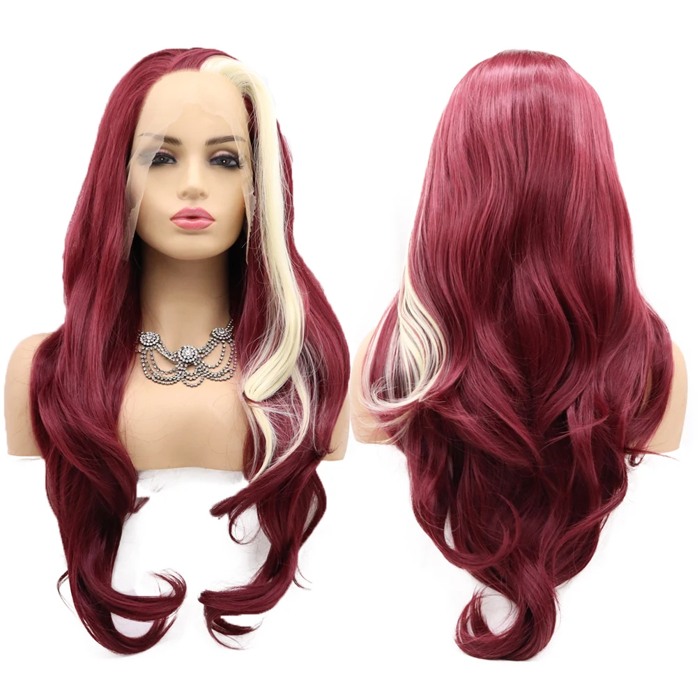 Long Wavy Hairs 24inches Synthetic Lace Front Wig for Women 1Pcs Red White Hair Heat Resistant Fiber Wigs Daily Use or Cosplay
Long Wavy Hairs 24inches Synthetic Lace Front Wig for Women 1Pcs Red White Hair Heat Resistant Fiber Wigs Daily Use or Cosplay