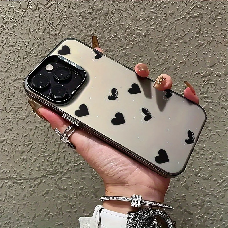 Heart-shaped pattern phone case for iPhone 16 15 14 13 12 11 Pro/ Max/Plus shock-proof rear cover anti-fingerprint
Heart-shaped pattern phone case for iPhone 16 15 14 13 12 11 Pro/ Max/Plus shock-proof rear cover anti-fingerprint
