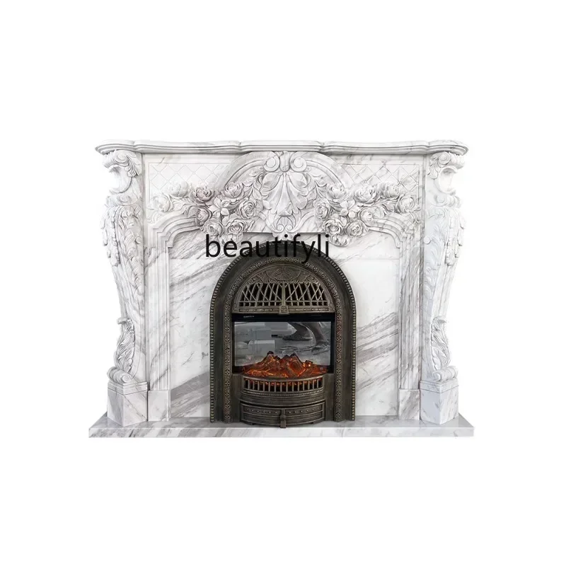 Light luxury natural stone European light luxury carved fireplace rack Jazz white stone carving fireplace furniture
Light luxury natural stone European light luxury carved fireplace rack Jazz white stone carving fireplace furniture
