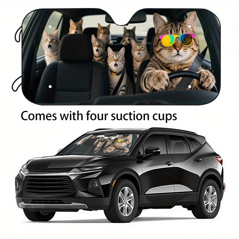 1pc Humorous And Fun Animal Car Sun Visor With 2 Sizes To Choose From, Made Of Polyester Material, Suitable For All Vehicle Fron
1pc Humorous And Fun Animal Car Sun Visor With 2 Sizes To Choose From, Made Of Polyester Material, Suitable For All Vehicle Fron