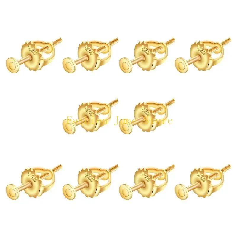 N5KA Practical Post Connector with Locking Accent Earring Backs for Droopy Ear Studs
N5KA Practical Post Connector with Locking Accent Earring Backs for Droopy Ear Studs