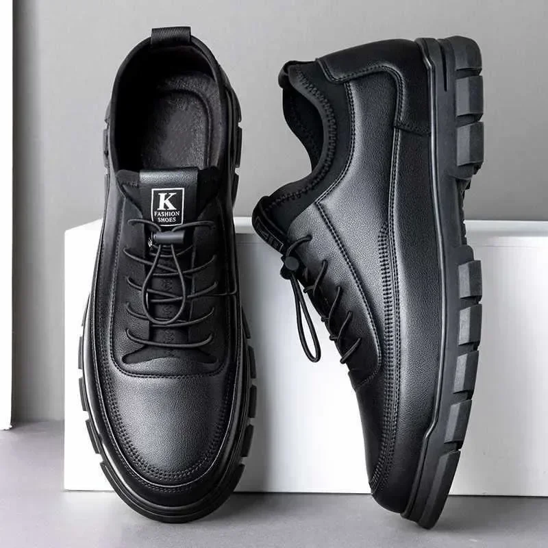 Casual Leather Shoes for Men Autumn Brand Men's Business Office Loafers Platform Mens' Soft Social Shoes Work Footwear
Casual Leather Shoes for Men Autumn Brand Men's Business Office Loafers Platform Mens' Soft Social Shoes Work Footwear