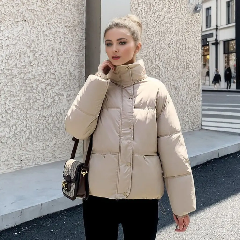 Women's Short Cotton-Padded Jacket Korean Winter Loose Bread Clothing Student Coat New Arrival
Women's Short Cotton-Padded Jacket Korean Winter Loose Bread Clothing Student Coat New Arrival