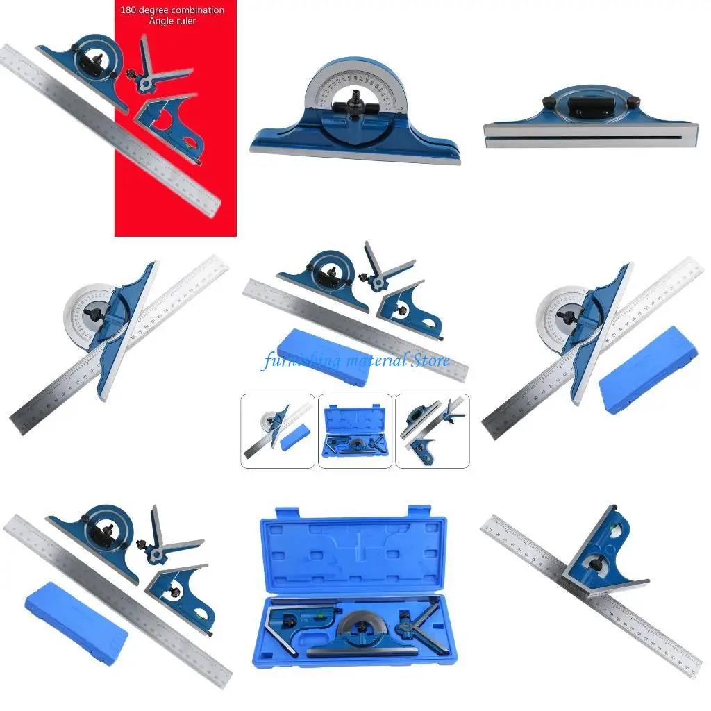 Y5GD Professional High Strength Aluminum Alloy 180 Degree Combination Ruler Set For Furniture Making & Home Renovations Tasks
Y5GD Professional High Strength Aluminum Alloy 180 Degree Combination Ruler Set For Furniture Making & Home Renovations Tasks