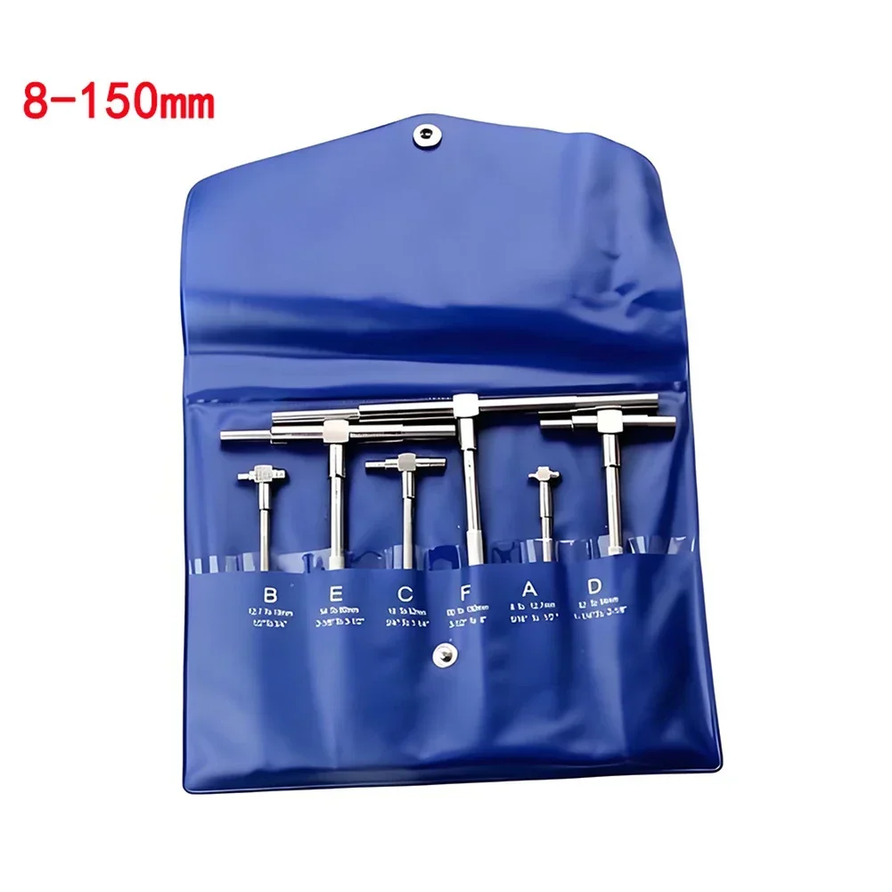 6pcs Telescopic Gauge 8-150mm Adjustable Inner Diameter Gauge Micrometer Measuring Tools For Holes Slots Recess Quick Checking
6pcs Telescopic Gauge 8-150mm Adjustable Inner Diameter Gauge Micrometer Measuring Tools For Holes Slots Recess Quick Checking
